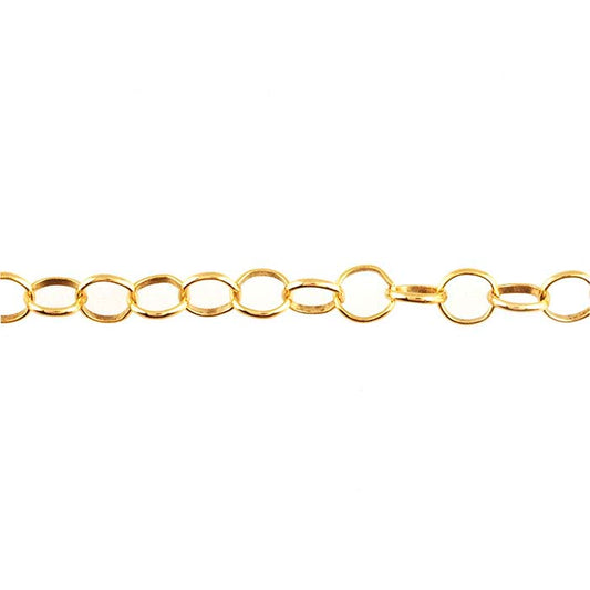 14/20 Yellow Gold-Filled 2.8mm Oval Rolo Chain, By the Foot