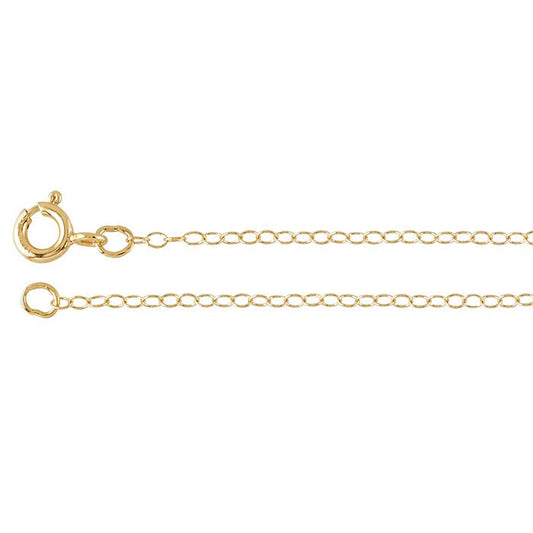 14/20 Yellow Gold-Filled 1.5mm Oval Cable Chain
