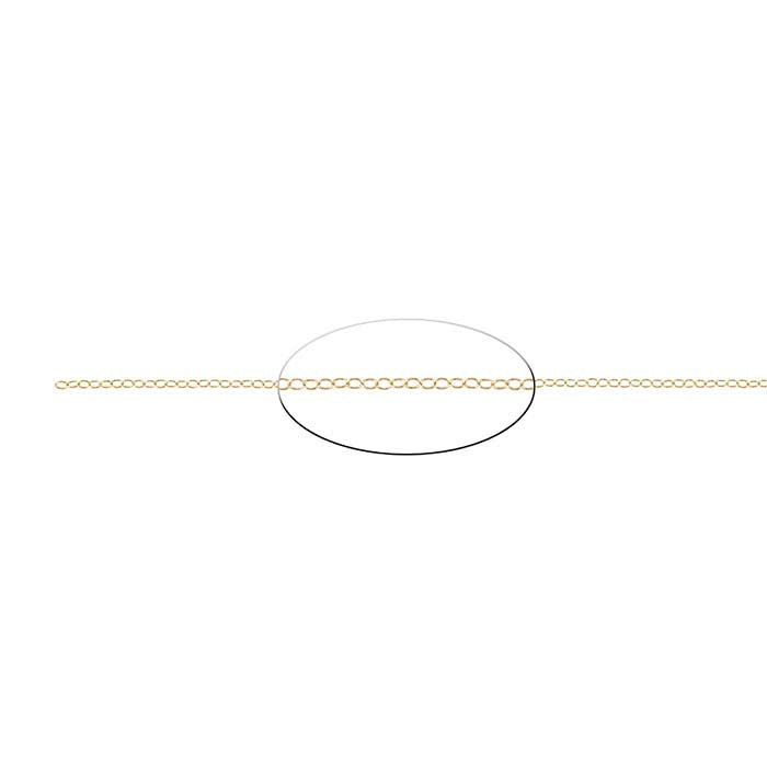 14/20 Yellow Gold-Filled 1.5mm Oval Cable Chain, By the Foot