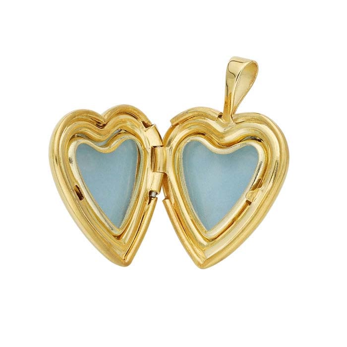 14/20 Yellow Gold-Filled Smooth Heart Locket Pendant