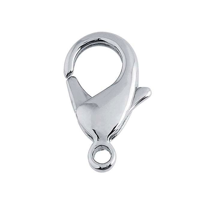 Stainless steel 23 x 13.3mm Teardrop Lobster Clasp with Closed Ring
