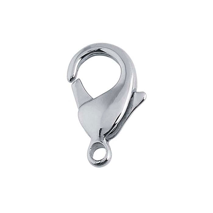 Stainless steel 17 x 9.9mm Teardrop Lobster Clasp with Closed Ring
