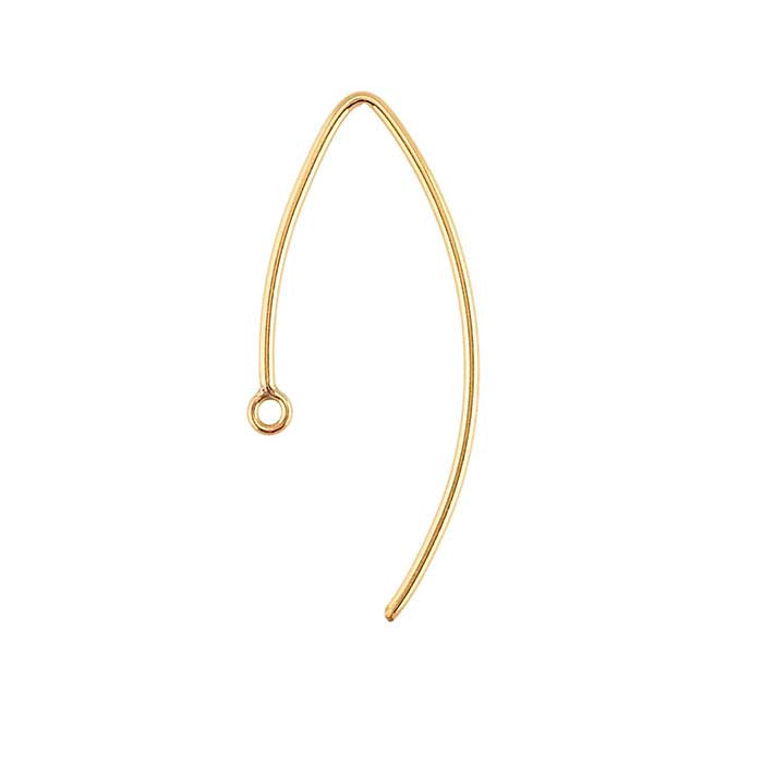 14/20 Yellow Gold-Filled Marquise Ear Wire with Closed Ring