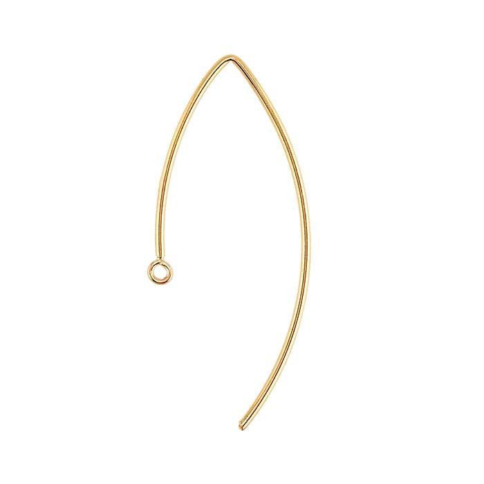 14/20 Yellow Gold-Filled Marquise Ear Wire with Closed Ring