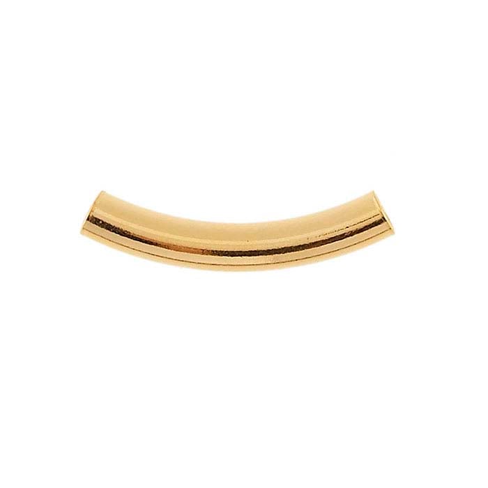 14/20 Yellow Gold-Filled 20 x 3mm Curved Tube Bead