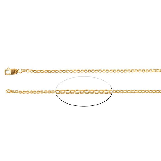 14/20 Yellow Gold-Filled 2.4mm Oval Rolo Chain