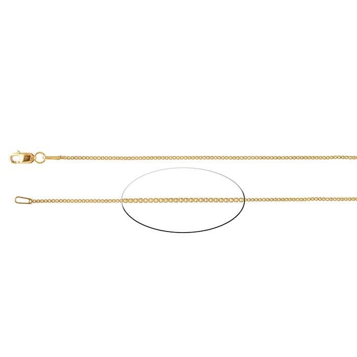 14/20 Yellow Gold-Filled 1mm Venetian Box Chain