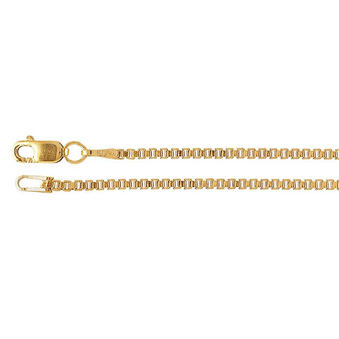 14/20 Yellow Gold-Filled 1.5mm Venetian Box Chain