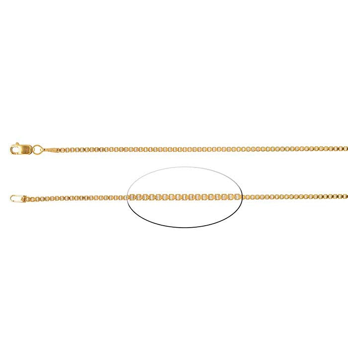 14/20 Yellow Gold-Filled 1.5mm Venetian Box Chain