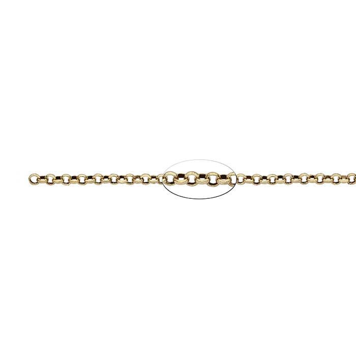 Brass Antique-Finish 3.8mm Rolo Chain, 6.1 m. Spool