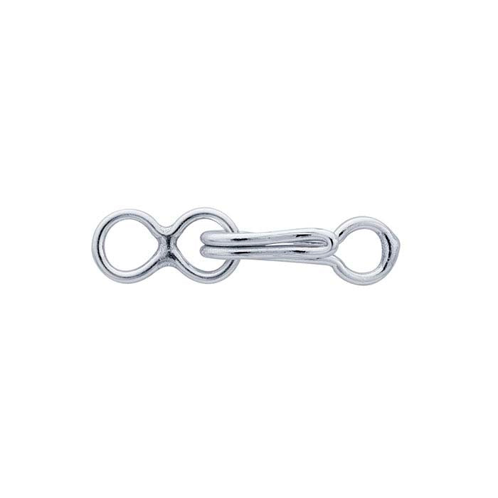 Sterling Silver 21.4 x 5.6mm Hook & Eye Clasp