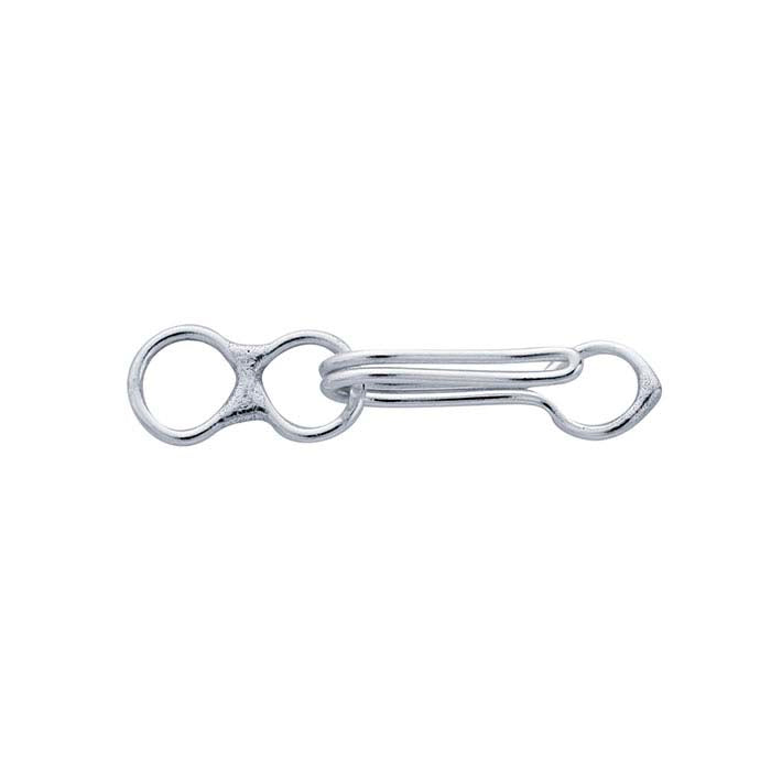Sterling Silver 18.3 x 4.3mm Hook & Eye Clasp