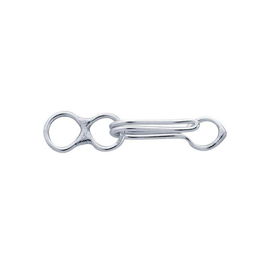 Sidabro 18,3 x 4,3 mm kabliuko ir kilpelės užsegimas