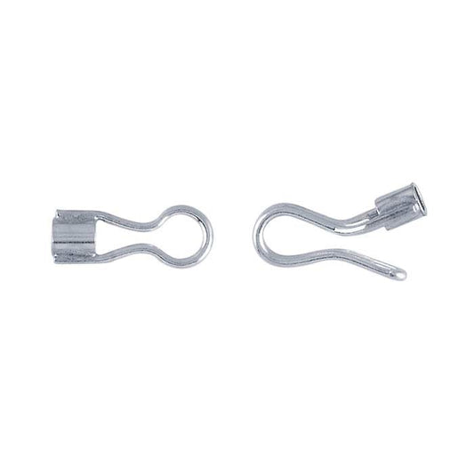 Sidabro 21,3 x 6,8 mm spaustuko tipo kabliuko ir kilpos užsegimas