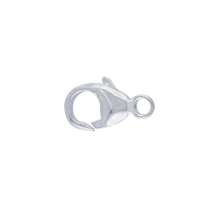 Fermoir homard en argent sterling 11,4 x 6 mm en forme de goutte avec anneau fermé