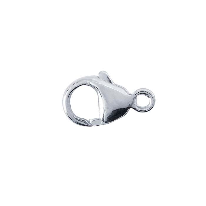 Fermoir homard en argent sterling 13,2 x 7,6 mm en forme de goutte avec anneau fermé