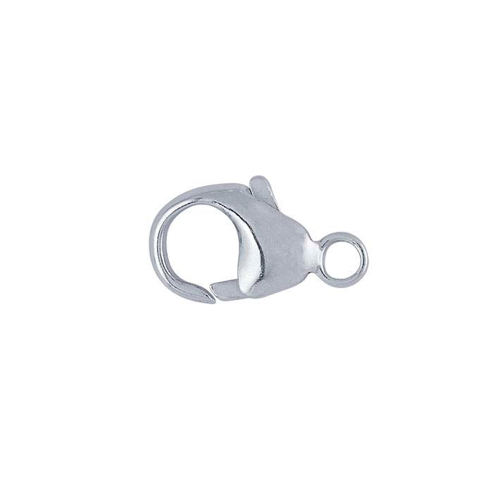 Fermoir homard en argent sterling 15,8 x 8,7 mm en forme de goutte avec anneau fermé