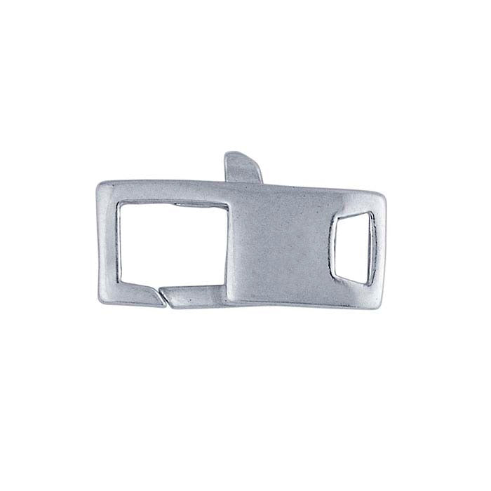 مشبك سرطان مستطيل من الفضة الإسترلينية 16.8 × 7 مم