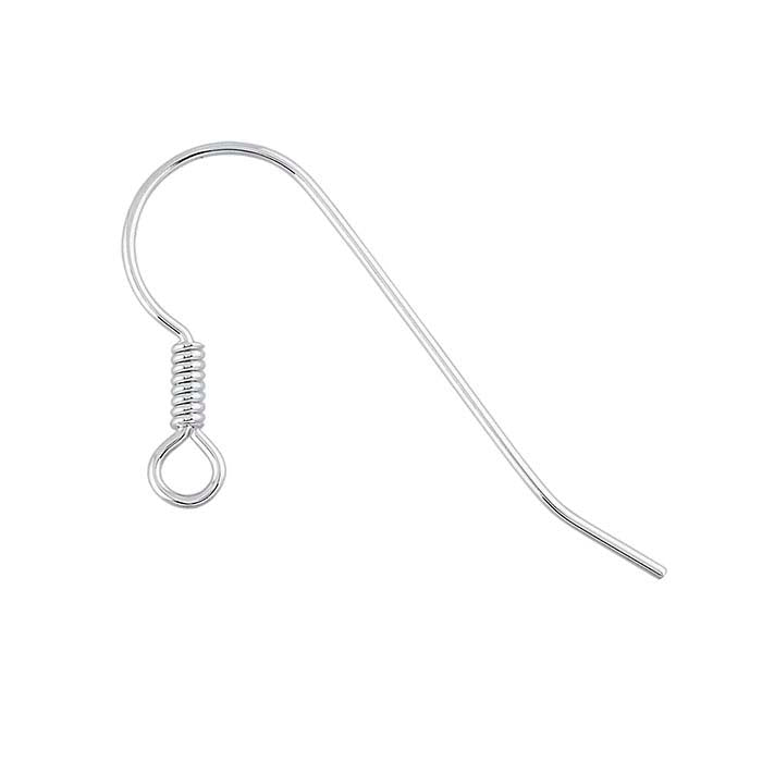 Sterling Silver Ear Wire with Loop and Coil