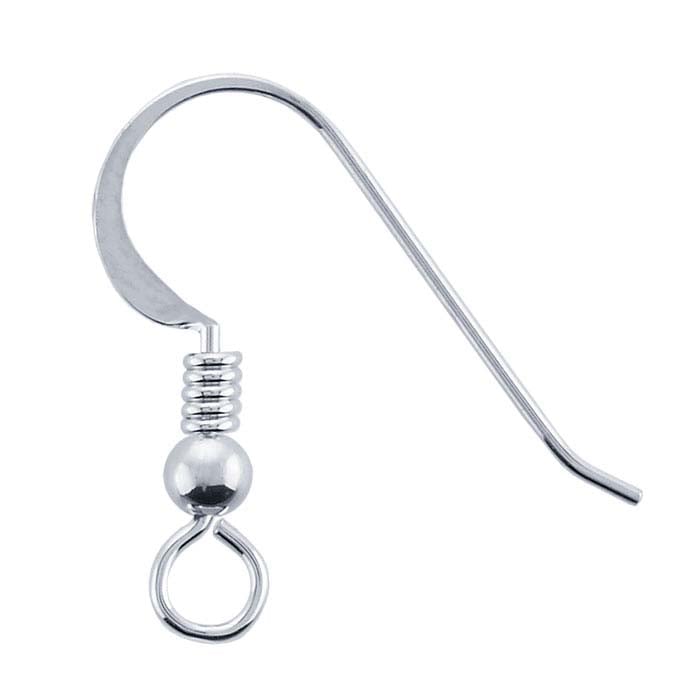 Hammered Ear Wire with Loop and Coil