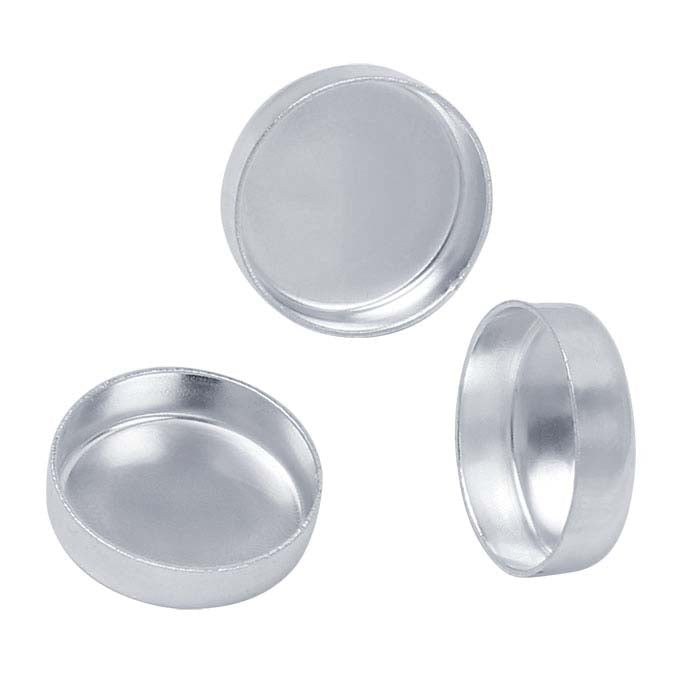 Sterling Silver 8mm Round Bezel Cup Setting