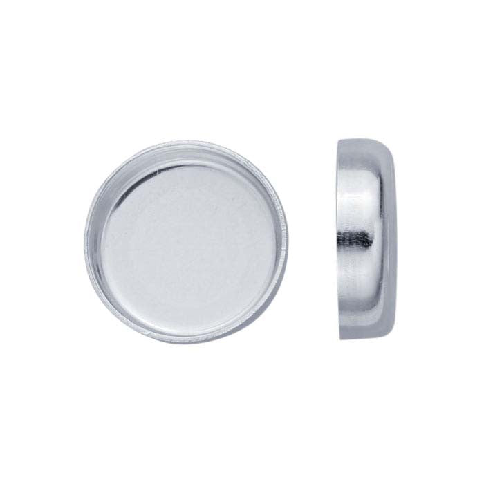 Sterling Silver 8mm Round Bezel Cup Setting