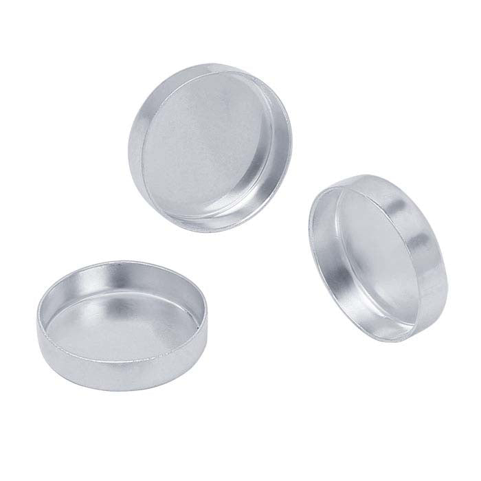 Sidabro 10 mm apvalus bezelio tipo laikiklis