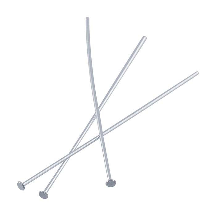 Sterling Silver 44.45mm 1.9mm Flat Head Pin, 0.72mm, 1/2-Hard
