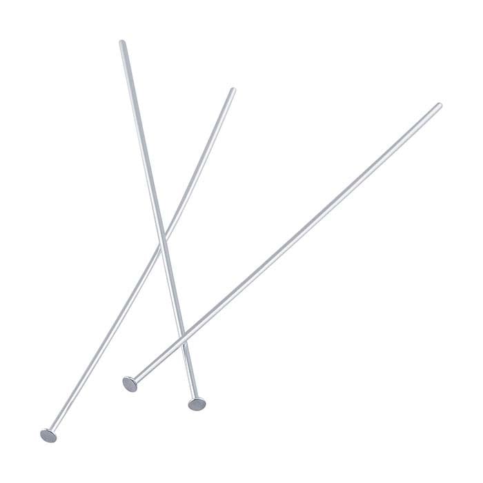 Sterling Silver Flat Head Pin, 0.72mm, 1/2-Hard