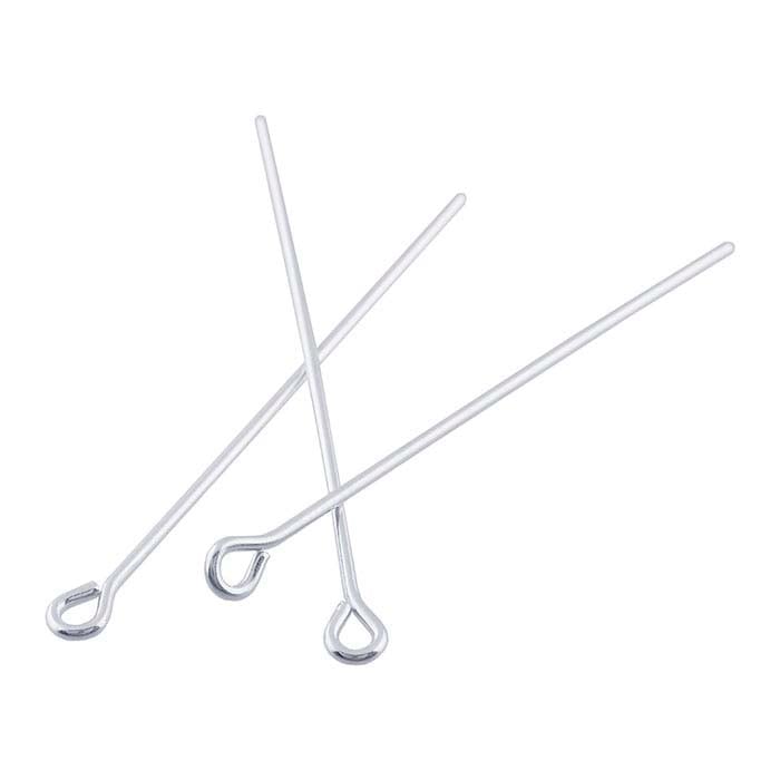 Sterling Silver 38.1mm Eye Pin, 0.72mm, 1/2-Hard