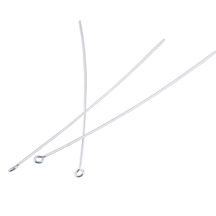 Sterling Silver Eye Pin, 0.72mm, 1/2-Hard