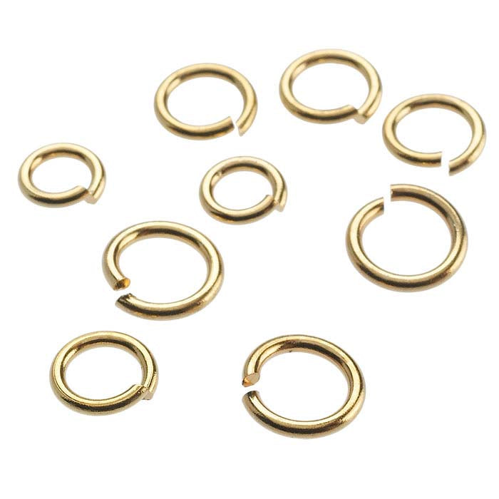 Brass Yellow Gold-Plated Round Jump Ring