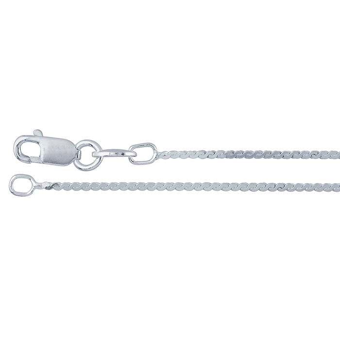Sterlingsilver 0,9 mm Serpentinkedja