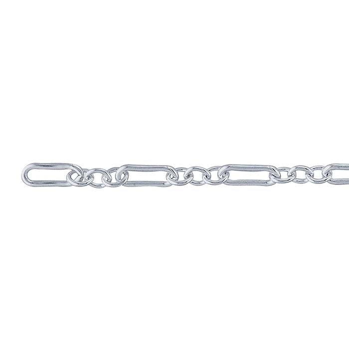 Sterling Silver 4.2mm Oval Long & Short Chain, By the Foot