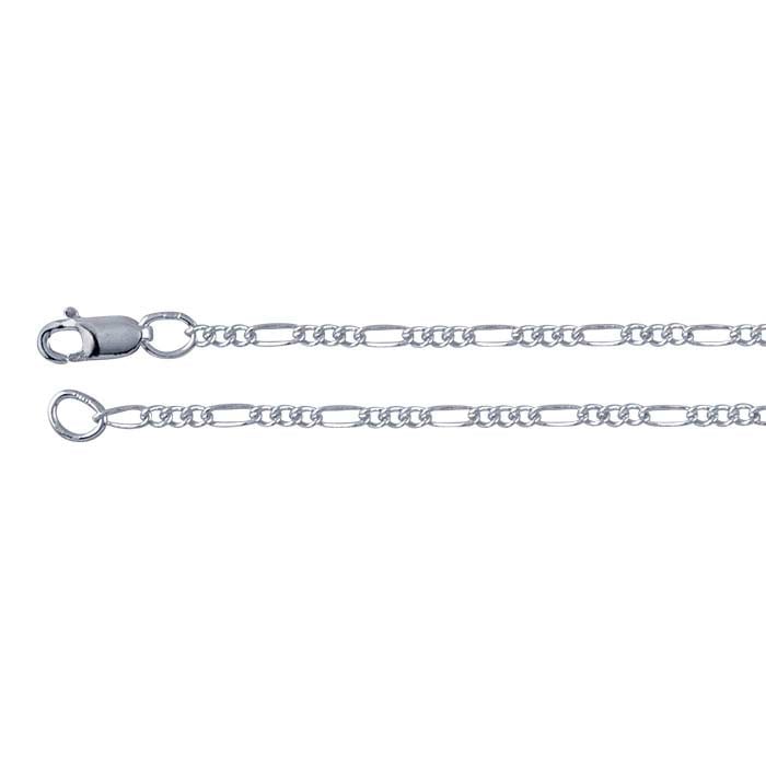 Sterling sølv 1,5 mm Figaro-kjede