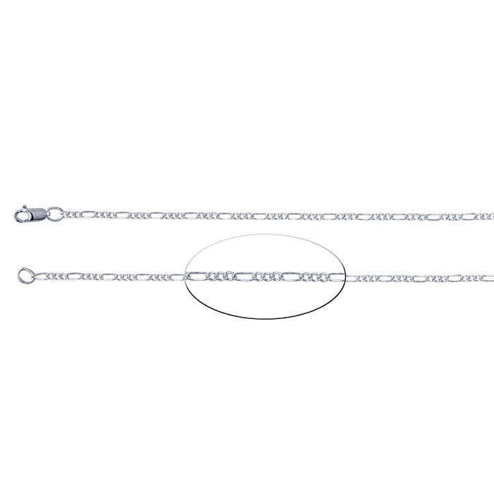 Sterling Silver 1.5mm Figaro Chain