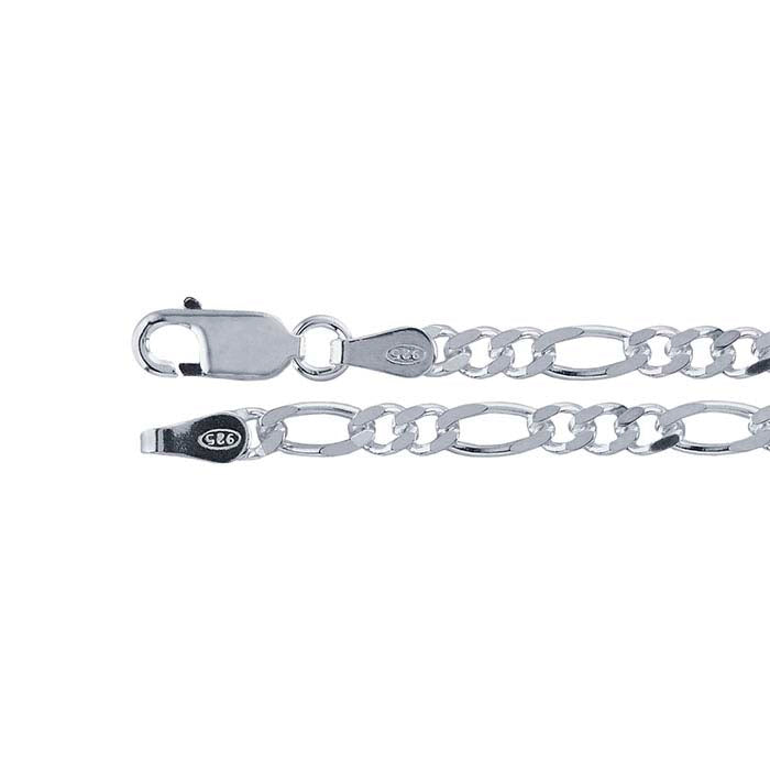 Srebrny łańcuszek Figaro 3 mm z diamentowym cięciem
