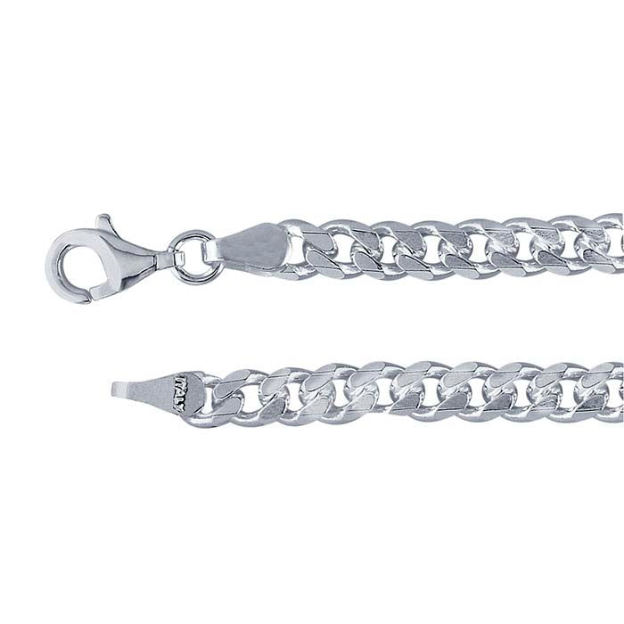 Sterling Silver 4mm Beveled Miami Cuban Chain