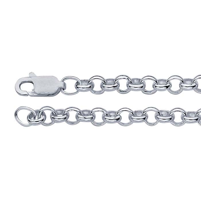 Sterling Silver 3.9mm Round Rolo Chain
