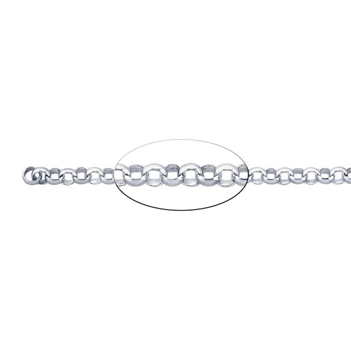 Sterling Silver Round Rolo Chain