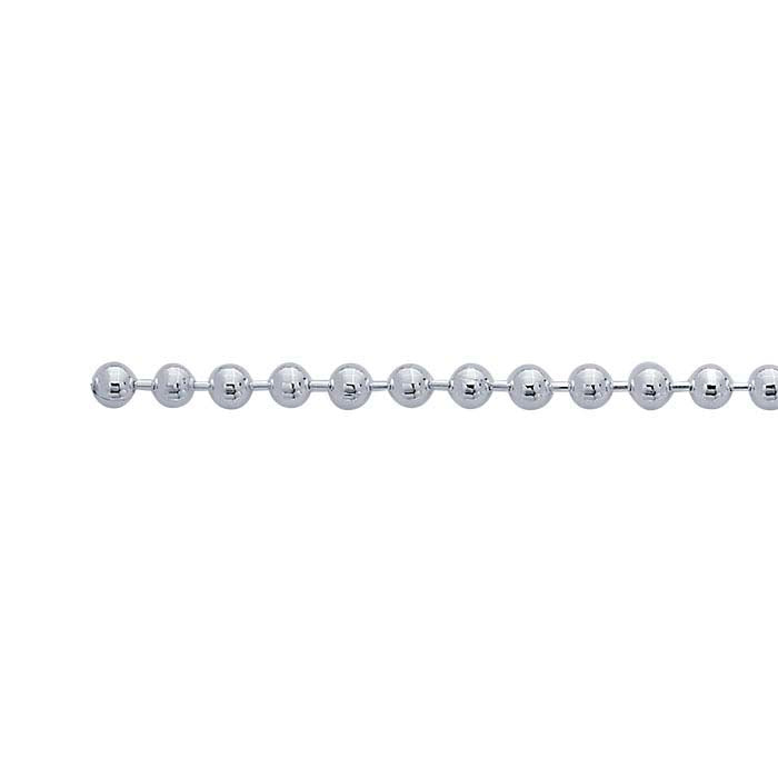 Sterling Silver 3mm Bead Chain, By the Foot