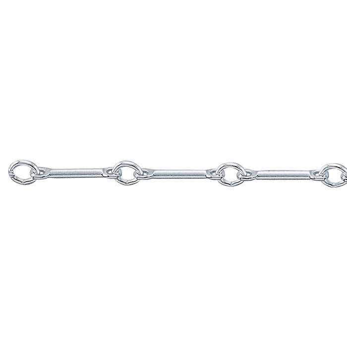 Sterling Silver 0.9mm Straight Bar & Link Chain, 15.24 m. Spool