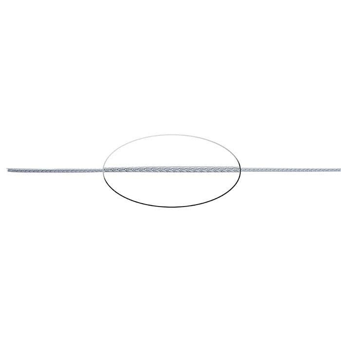 Sterling Silver #00 Single-Strand Round Foxtail Beading Chain, By the Foot