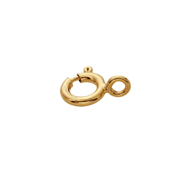 14/20 Yellow Gold-Filled 10.6 x 7mm Closed-Ring Spring Ring Clasp