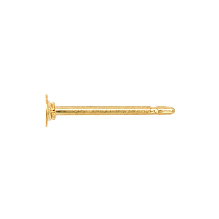 14/20 Yellow Gold-Filled Ear Post with 2mm Pad