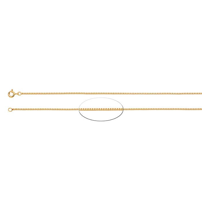 14/20 Yellow Gold-Filled 1.2mm Venetian Box Chain