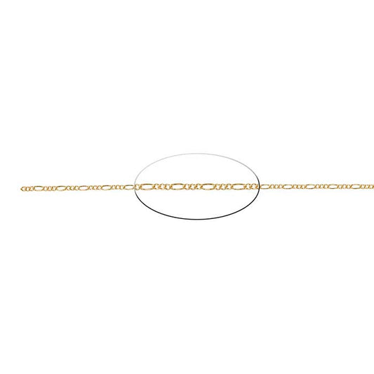 14/20 Yellow Gold-Filled 1.5mm Figaro Chain, By the Foot
