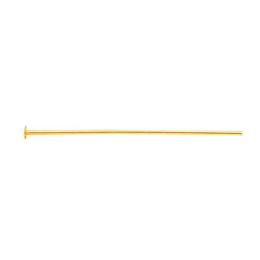 14/20 Yellow Gold-Filled 31.75mm 2mm Domed Head Pin, 0.72mm, Hard