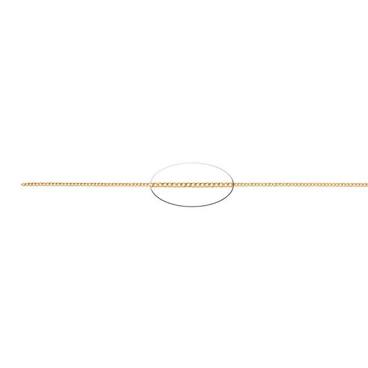 14/20 Yellow Gold-Filled 1.3mm Flat Curb Chain, By the Foot