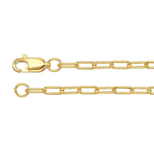 14/20 Yellow Gold-Filled 2.5mm Flat Drawn Oval Cable Chain